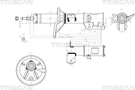 Triscan 8705 43102 - Амортизатор autocars.com.ua