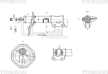 Triscan 8705 43103 - Амортизатор autocars.com.ua