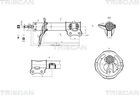 Triscan 8705 43104 - Амортизатор autocars.com.ua