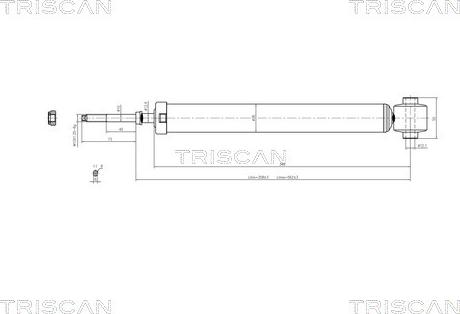 Triscan 8705 43204 - Амортизатор autocars.com.ua