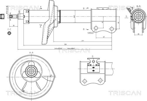 Triscan 8705 69101 - Амортизатор avtokuzovplus.com.ua