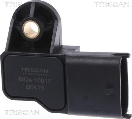 Triscan 8824 10017 - Датчик, тиск у впускний трубі autocars.com.ua