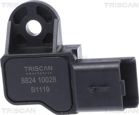 Triscan 8824 10028 - Датчик тиску повітря в впускному коллекторі PSA C3 1.4-1.6 09--C4 1.6 08-11-207 1.4-1.6 09--5008 1.6 09-17-Partner 1.6 09- autocars.com.ua