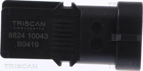 Triscan 8824 10043 - Датчик, тиск у впускний трубі autocars.com.ua