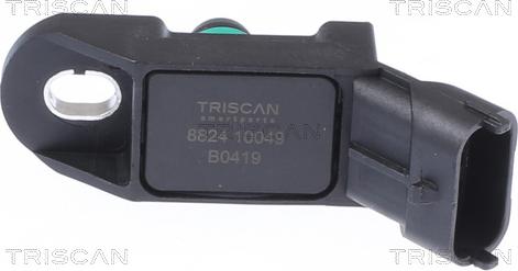 Triscan 8824 10049 - Датчик, тиск у впускний трубі autocars.com.ua