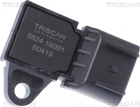 Triscan 8824 16001 - Датчик, тиск у впускний трубі autocars.com.ua
