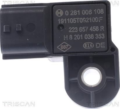 Triscan 8824 25006 - Датчик, тиск у впускний трубі autocars.com.ua