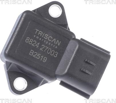 Triscan 8824 27003 - Датчик, тиск у впускний трубі autocars.com.ua