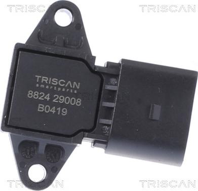 Triscan 8824 29008 - Датчик, тиск у впускний трубі autocars.com.ua