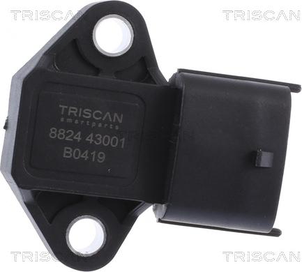 Triscan 8824 43001 - Датчик, тиск у впускний трубі autocars.com.ua
