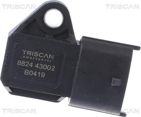 Triscan 8824 43002 - Датчик, тиск у впускний трубі autocars.com.ua