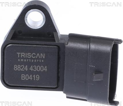 Triscan 8824 43004 - Датчик, тиск у впускний трубі autocars.com.ua