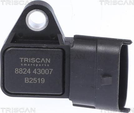 Triscan 8824 43007 - Датчик, тиск у впускний трубі autocars.com.ua