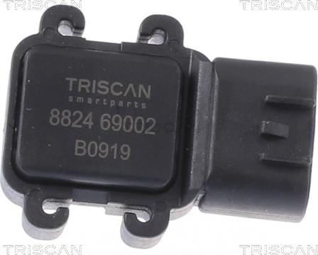 Triscan 8824 69002 - Датчик, тиск у впускний трубі autocars.com.ua