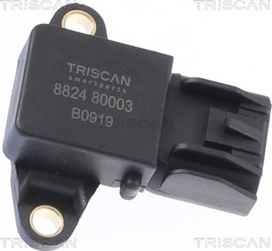 Triscan 8824 80003 - Датчик, тиск у впускний трубі autocars.com.ua