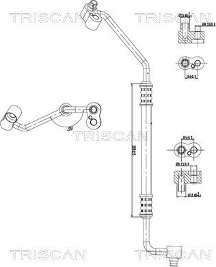 Triscan 9010 11002 - Трубопровід високого / низького тиску, кондиціонер autocars.com.ua