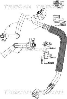 Triscan 9010 16001 - Трубопровід високого / низького тиску, кондиціонер autocars.com.ua