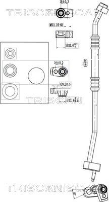 Triscan 9010 16017 - Трубопровід високого / низького тиску, кондиціонер autocars.com.ua