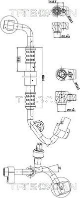 Triscan 9010 16022 - Трубопровід високого / низького тиску, кондиціонер autocars.com.ua