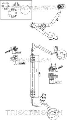 Triscan 9010 16029 - Трубопровід високого / низького тиску, кондиціонер autocars.com.ua