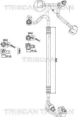 Triscan 9010 16037 - Трубопровід високого / низького тиску, кондиціонер autocars.com.ua