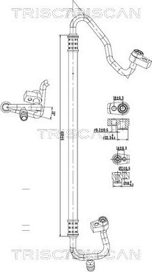 Triscan 9010 16043 - Трубопровід високого / низького тиску, кондиціонер autocars.com.ua
