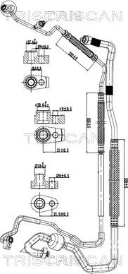 Triscan 9010 16053 - Трубопровід високого / низького тиску, кондиціонер autocars.com.ua
