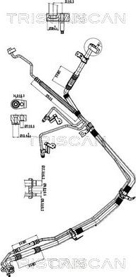 Triscan 9010 16055 - Трубопровід високого / низького тиску, кондиціонер autocars.com.ua