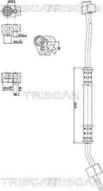 Triscan 9010 16057 - Трубопровід високого / низького тиску, кондиціонер autocars.com.ua