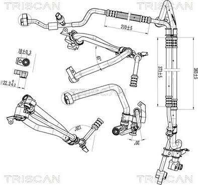 Triscan 9010 16058 - Трубопровід високого / низького тиску, кондиціонер autocars.com.ua