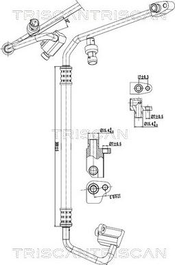 Triscan 9010 24017 - Трубопровід високого / низького тиску, кондиціонер autocars.com.ua