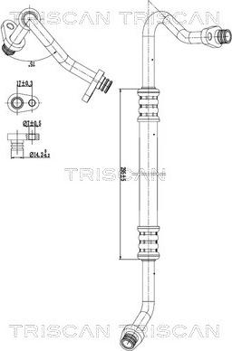 Triscan 9010 28037 - Трубопровід високого / низького тиску, кондиціонер autocars.com.ua
