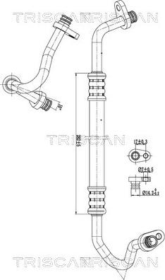 Triscan 9010 28043 - Трубопровід високого / низького тиску, кондиціонер autocars.com.ua