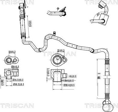 Triscan 9010 29001 - Трубопровід високого / низького тиску, кондиціонер autocars.com.ua