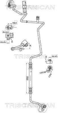Triscan 9010 29002 - Трубопровід високого / низького тиску, кондиціонер autocars.com.ua