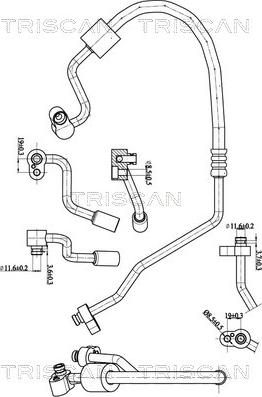 Triscan 9010 29007 - Трубопровід високого / низького тиску, кондиціонер autocars.com.ua