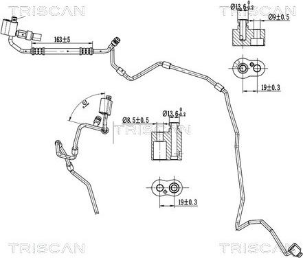 Triscan 9010 29016 - Трубопровід високого / низького тиску, кондиціонер autocars.com.ua
