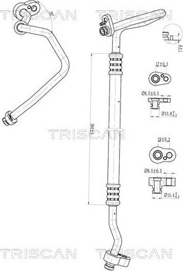 Triscan 9010 29028 - Трубопровід високого / низького тиску, кондиціонер autocars.com.ua