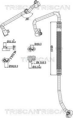Triscan 9010 29029 - Трубопровід високого / низького тиску, кондиціонер autocars.com.ua