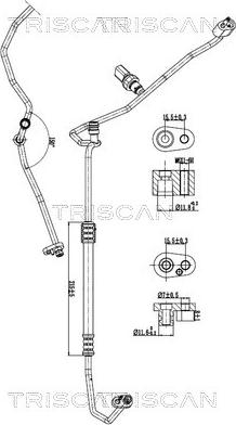 Triscan 9010 29030 - Трубопровід високого / низького тиску, кондиціонер autocars.com.ua