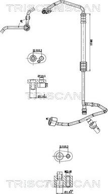 Triscan 9010 29044 - Трубопровід високого / низького тиску, кондиціонер autocars.com.ua