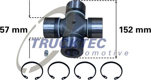 Trucktec Automotive 01.34.014 - Шарнир, продольный вал avtokuzovplus.com.ua