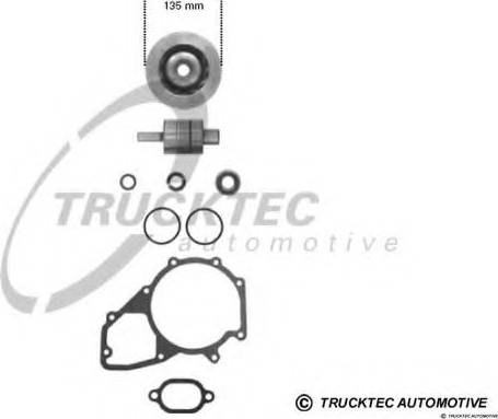 Trucktec Automotive 01.43.235 - Ремкомплект, водяний насос autocars.com.ua