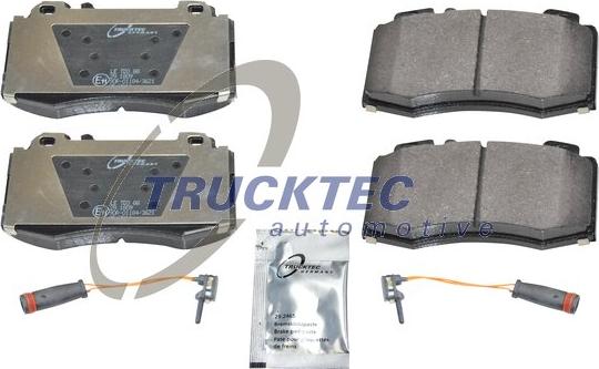 Trucktec Automotive 02.35.124 - Гальмівні колодки, дискові гальма autocars.com.ua