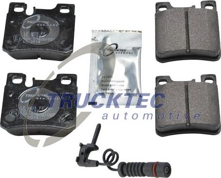 Trucktec Automotive 02.35.130 - Гальмівні колодки, дискові гальма autocars.com.ua