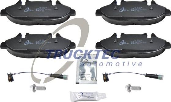 Trucktec Automotive 02.35.160 - Тормозные колодки, дисковые, комплект avtokuzovplus.com.ua