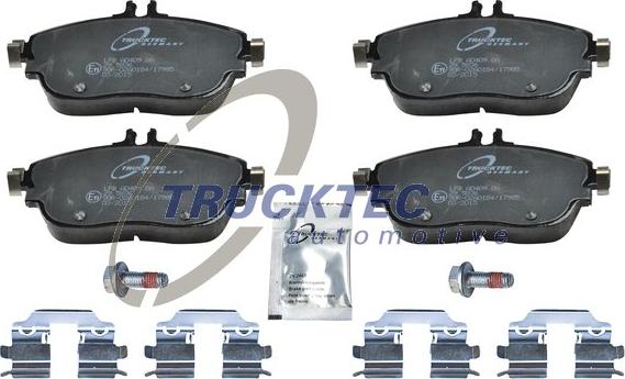 Trucktec Automotive 02.35.433 - Гальмівні колодки, дискові гальма autocars.com.ua
