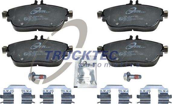 Trucktec Automotive 02.35.433 - Тормозные колодки, дисковые, комплект avtokuzovplus.com.ua