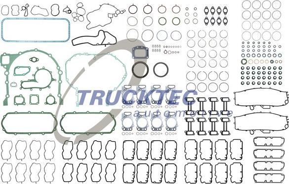 Trucktec Automotive 04.10.118 - Комплект прокладок, двигун autocars.com.ua