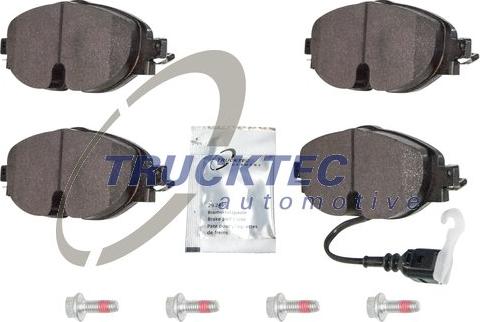 Trucktec Automotive 07.35.257 - Гальмівні колодки, дискові гальма autocars.com.ua